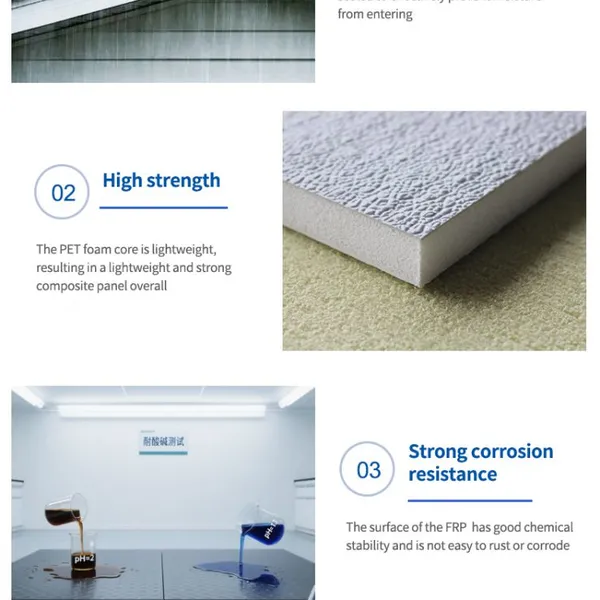 Anti-Scratch FRP PET Composite Board Retail Kiosk Countertop Panel Durable High Gloss Commercial Service Area FRP Sandwich Panel photo-3