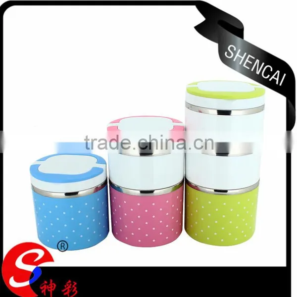 Korean Two Tier Tiffin Lunch Box Food Container Stainless Steel Thermos Lunch Box