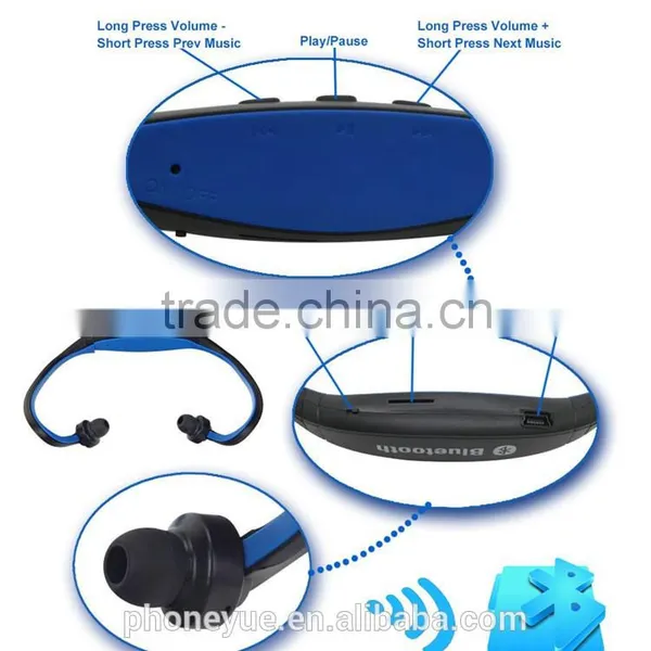 High Quality Battery TF Card Slot Stereo Bluetooth Headset With Mp3 Player for tv photo-6