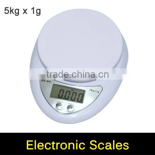 Digital Scale 5KG / 1G Postal Kitchen Cooking Food Diet Grams OZ LB 5000g LED Electronic Bench Scale Weight