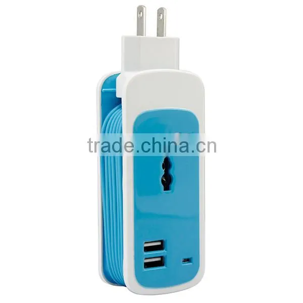 3 in 1 Dual USB Universal Socket Mini Home Travel Charger photo-4