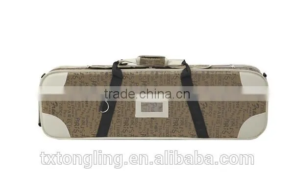 High Density Foam Oval Shaped Deluxe Light Violin Case 4/4 Leather Violin Case photo-2