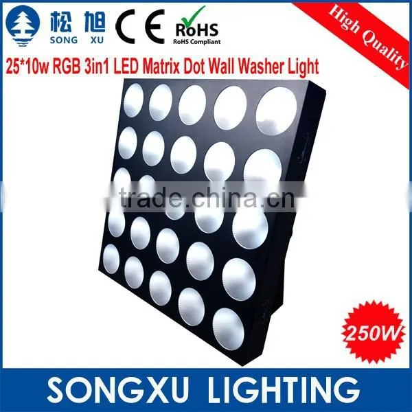 Professional 25x10w Rgb Led Blinder Led Wash Light Club Light for Bar Party Satge Decoration