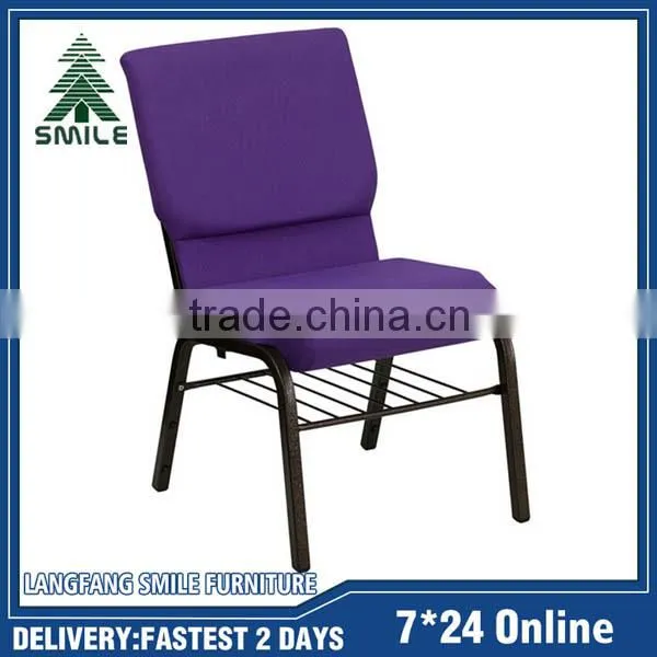 Connected Purple Church Chairs for Conference Chairs for Public Seating photo-5