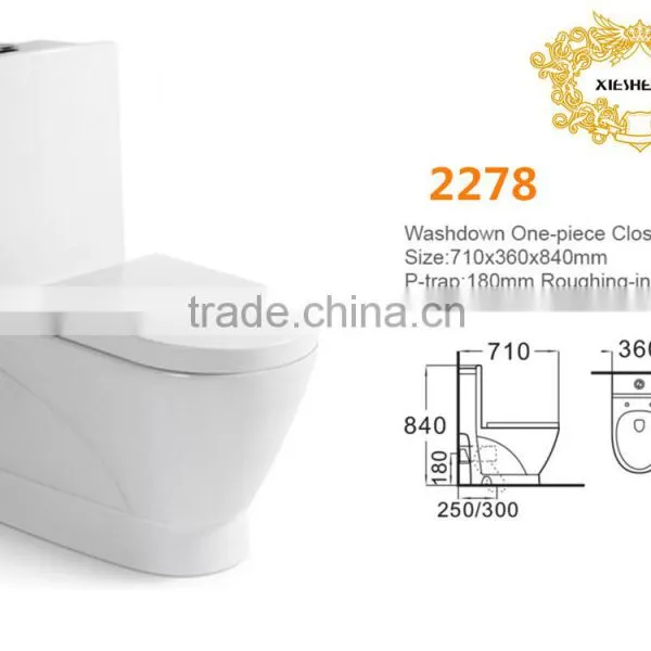 Ceramic Toilet Washdown One Piece Toilet Toilet Bowl Quality Choice photo-2