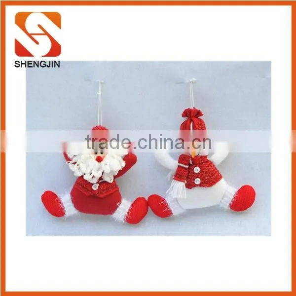 SJ-6586 14 " Hot Selling Christmas Fleece Decoration Santa Doll Hangging photo-4