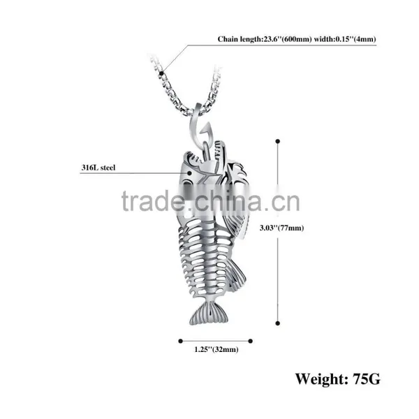 Professional Stainless Steel Jewelry Making Supplies Special Gift Fish Design Pendant photo-6