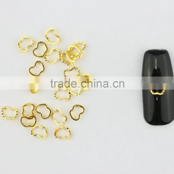 Factory Supply Metal Nail Art Circle Gold & Silver Mini DIY Lace Ring Design photo-3