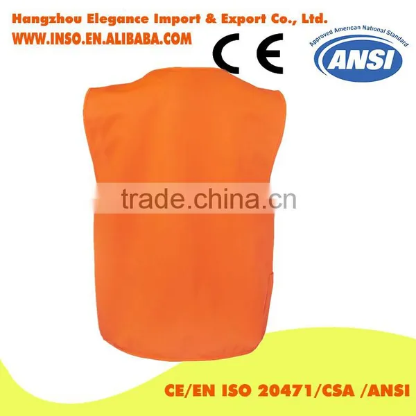 Hi Vis Safety Vest Work Vest With Pocket 100% Polyester photo-3