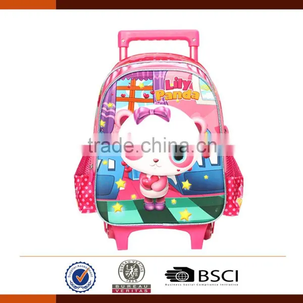 New Design Cute Panda Trolley School Bags for Girls photo-2