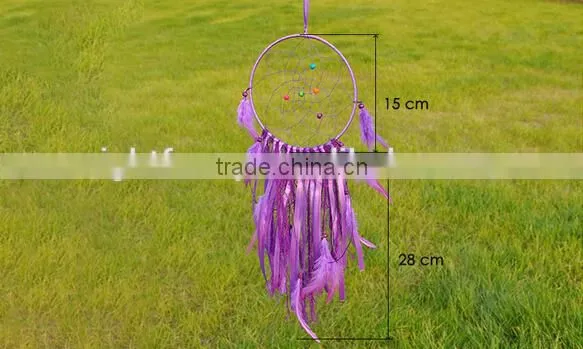 Large Purplr Dream Catcher - Purple Fringe - Boho Beads Dream Catcher - Bohemian Crochet Dream Catcher