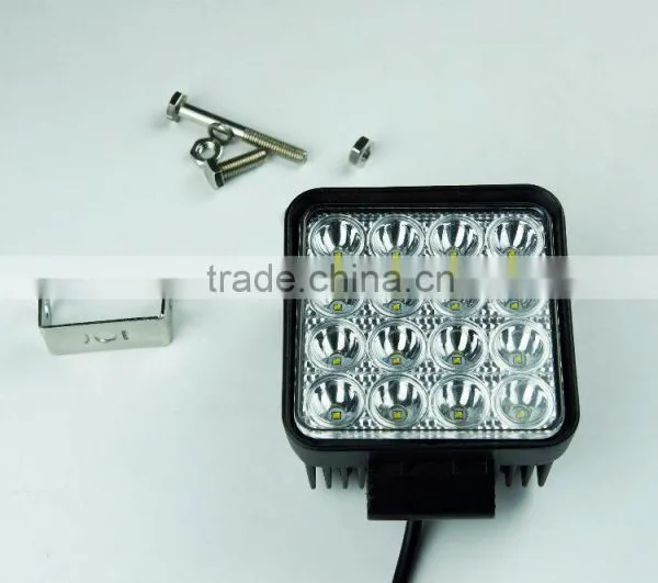 "Wholesale"12v Driving Working Square 48w LED Off Road Work Lights,auto Waterproof Led Work Lamp for Suv,utv,atv photo-2