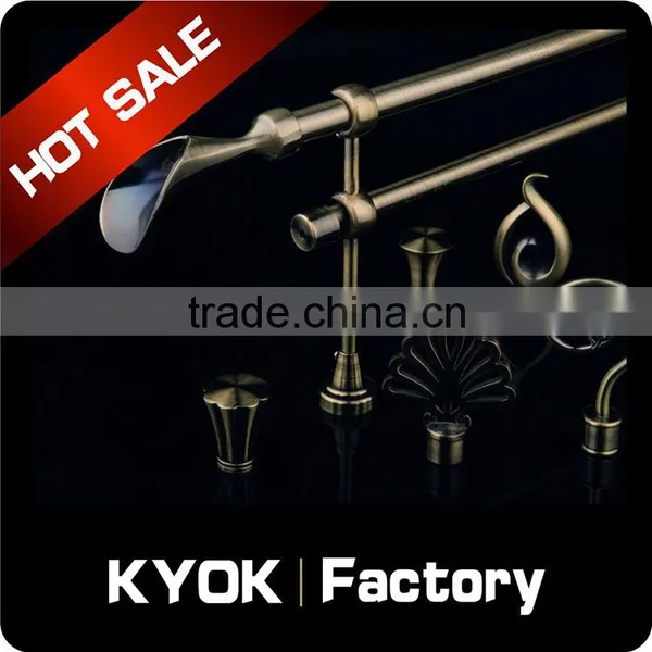 KYOK Home Decoration Iron Double Curtain Rods Wholesale , Double Curtain Rod Accessories Supplier's Choice photo-6