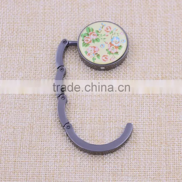 Foldable Metal Purse Hanger/round Purse Hook With Logo Wholesale photo-6