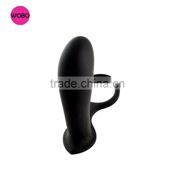 Silicone Anal Plug With Cock Ring Sex Toy E030 photo-3