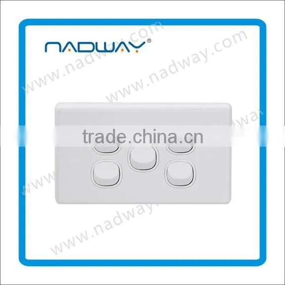 household wall swtch 5gang wall switch wall switch button 16A 250V