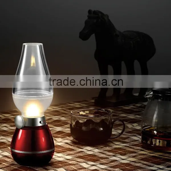 Blowing Control USB Rechargeable Smart Table Kerosene Lamp photo-3