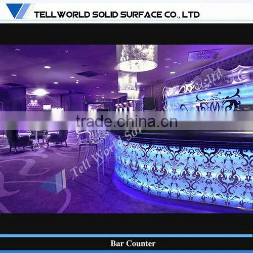 S Shape Bar Counter Grey Color for Lobby photo-6