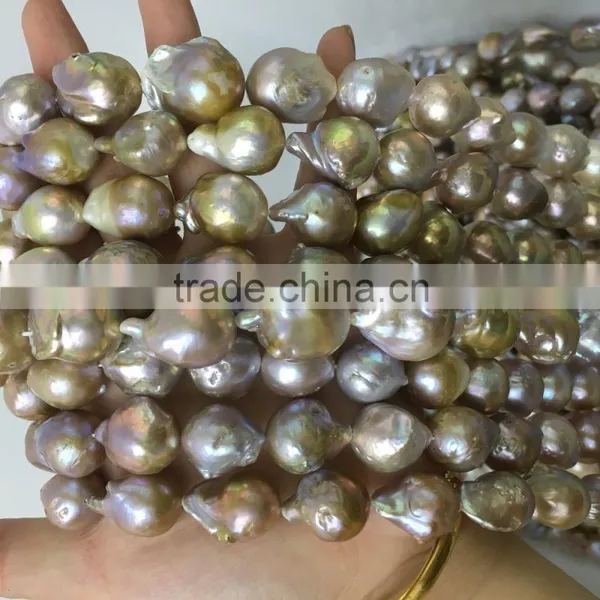 Baroque 15-17mm Purple Necklace photo-5