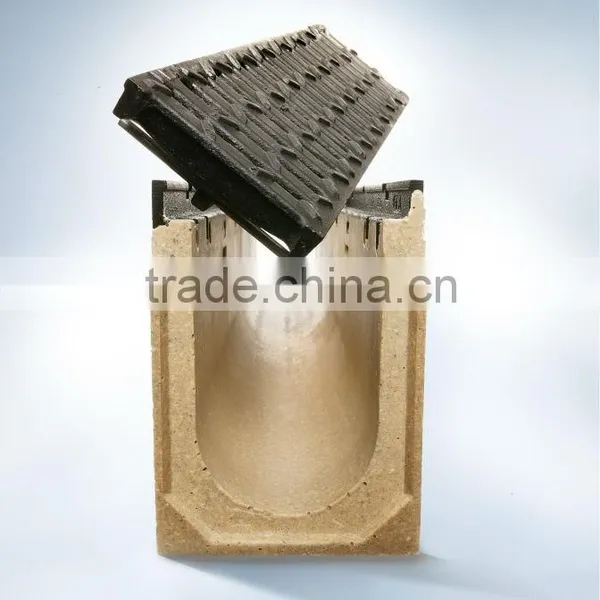 EN1433 Cast Iron Grate Resin Concrete Linear Drainage