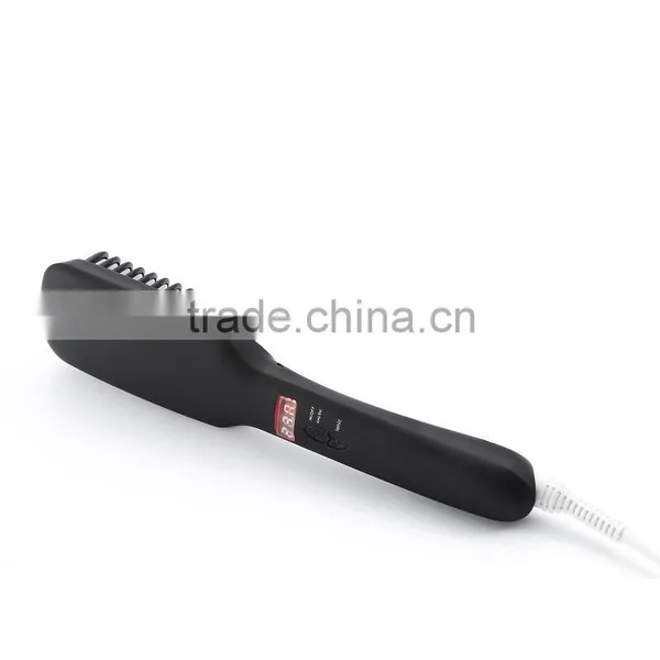 2016 New Arrival Professional Electric Hair Straightening Brush Anion Hair Straightner Brush Easy Hair Comb in Black photo-6