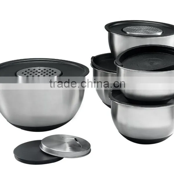 Stainless Steel Mixing Bowl With Grater Set photo-3