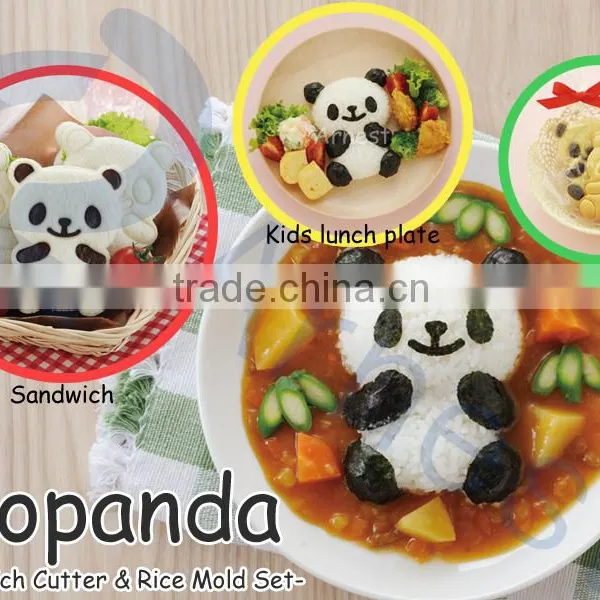 Plastic Kitchenware Cookware Cooking Kitchen Utensils Products Sandwich Cutter Curry Rice Cookie Stamps Molds Set 76401