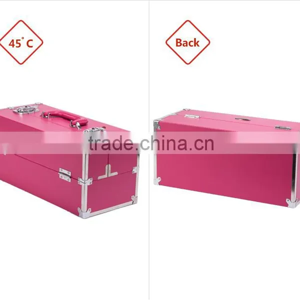 Hot Sale Elegant Pattern Pvc Leather Beauty Case Women Toiletry Waterproof Hand Carry Cosmetic Packaging Box photo-3