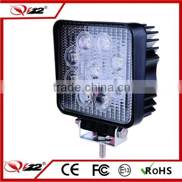 Hot Sale For Car/motorcycles/jeep, SUv 10w 12w 27w Auto Led Work Light 27w Led Work Lamp Square Light