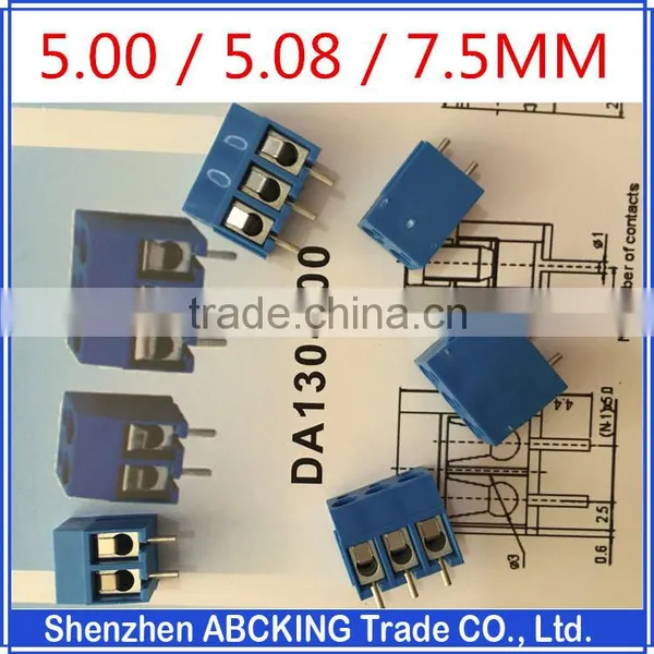 Factory Supply Stock LED Electic Connector Terminal Block 5.00 / 5.08 / 7.50 MM Pitch