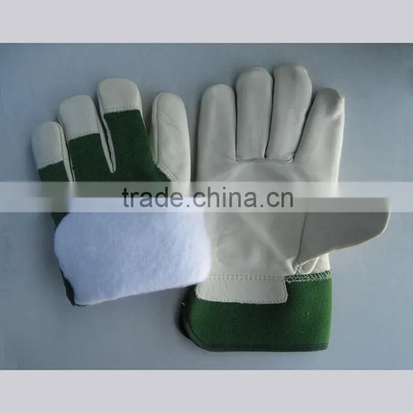 Cow Grain Leather Fleecy Lined Winter Leather Glove photo-2