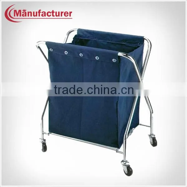 Customized Cone-Shape hotel housekeeping cart ,folding hotel supply maid cart