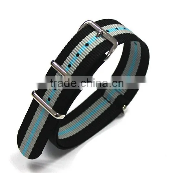 Stitching Striped 1 Piece Nylon Watches Bands Straps photo-3