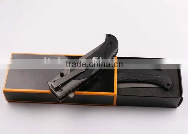 OEM Black G10 Handle 440 Folding Camping Knife photo-5