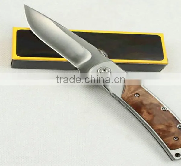 OEM Outdoor Hunting Knife With Wooden Handle photo-2