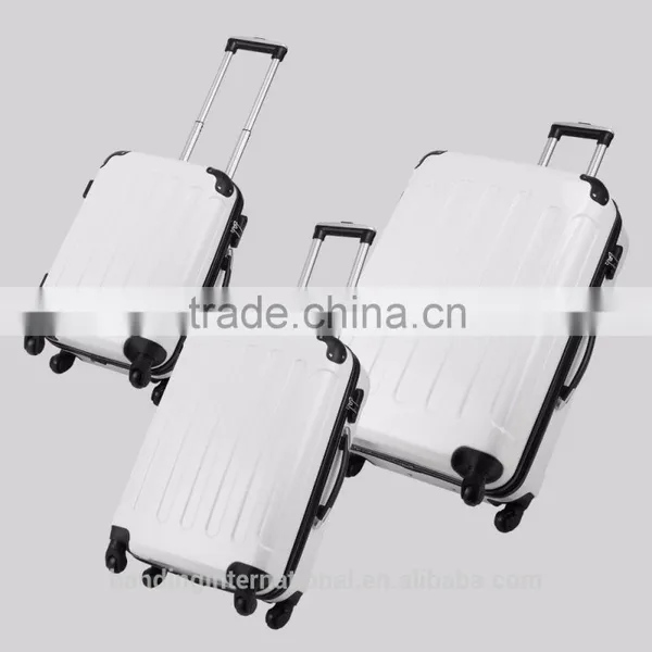New 3PCS Silver Carry On Luggage Set Trolley Suitcase Travel Bag Spinner ABS PC photo-3