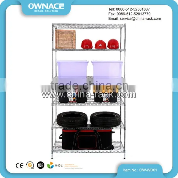 Chrome Wire Shelving Rack, Wire Shelf Storage, Chrome Shelving System photo-2