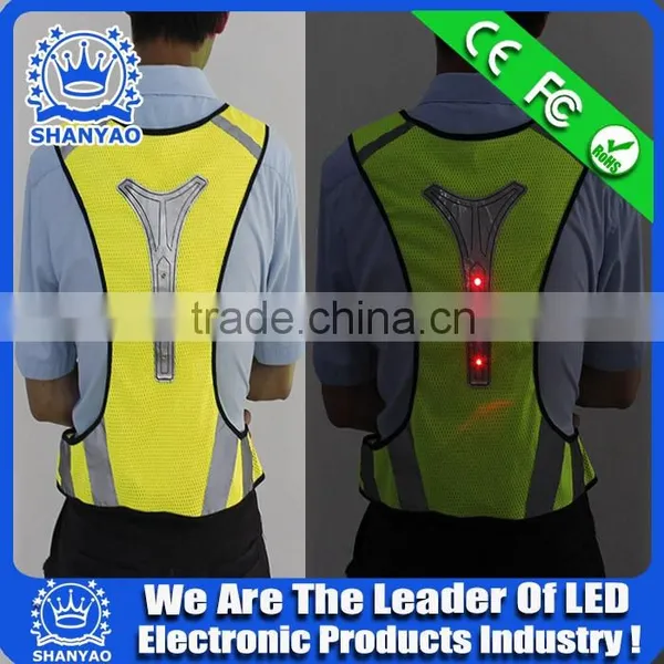 2016 Hot Selling LED Safety Mesh Vest For Road Safety At Night photo-4