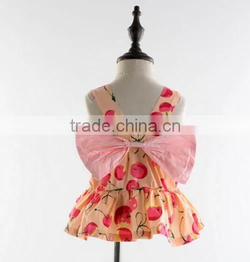 Beautiful Baby Girls Ruffle Shirt Back Big Bow Girls Ruffle Shirt photo-5