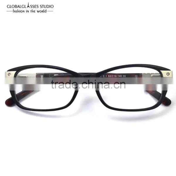 NO MOQ Lastest Luxury Diamond Eyeglass Frames Lady Vintage Acetate Optical Frames 602R photo-4
