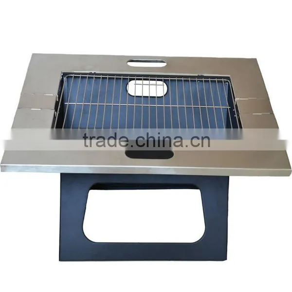 Portable Folding Charcoal Barbeque Grill Mini Charcoal BBQ Grill photo-2