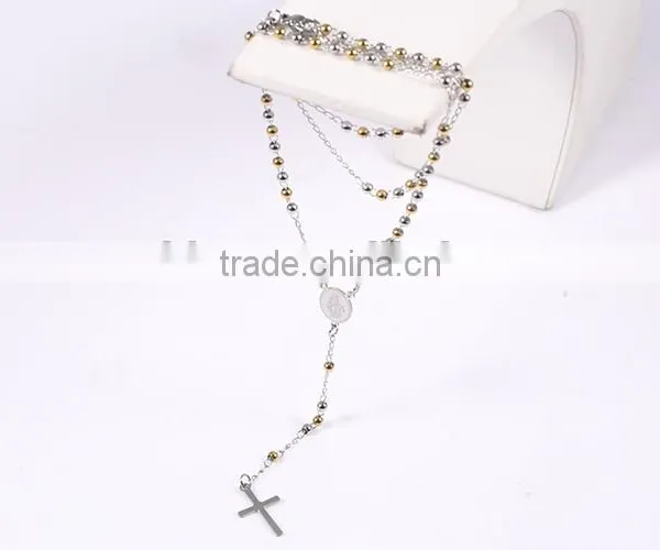 High-grade Fashion Accessories Christmas Discount Dither Beads Thin Long Chain Necklace photo-3