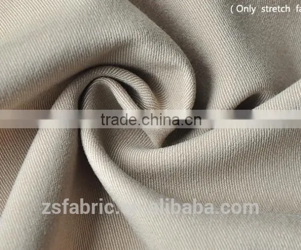 ZHENGSHENG Polyester/Rayon Blend Stretch Twill Fabric For Garment Trousers Shaoxing Fabric