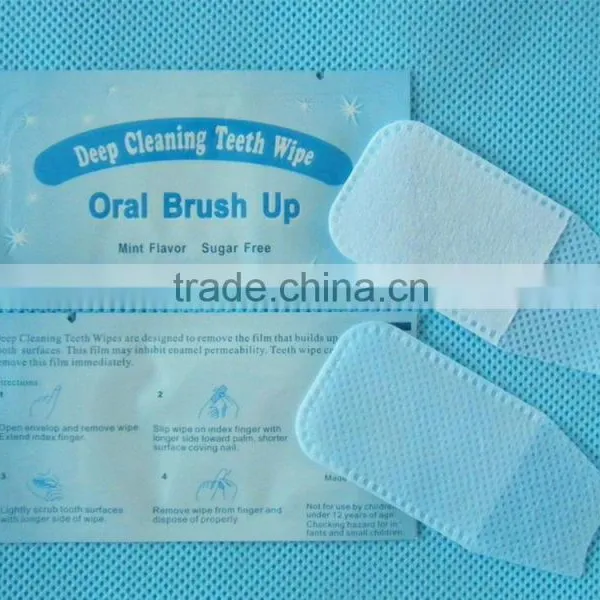 Tooth Bleaching Whitening Finger Wipes, Teeth Wipes, Home Use, Teeth Whitening Brush Ups, Tooth Whitening Wipes photo-2