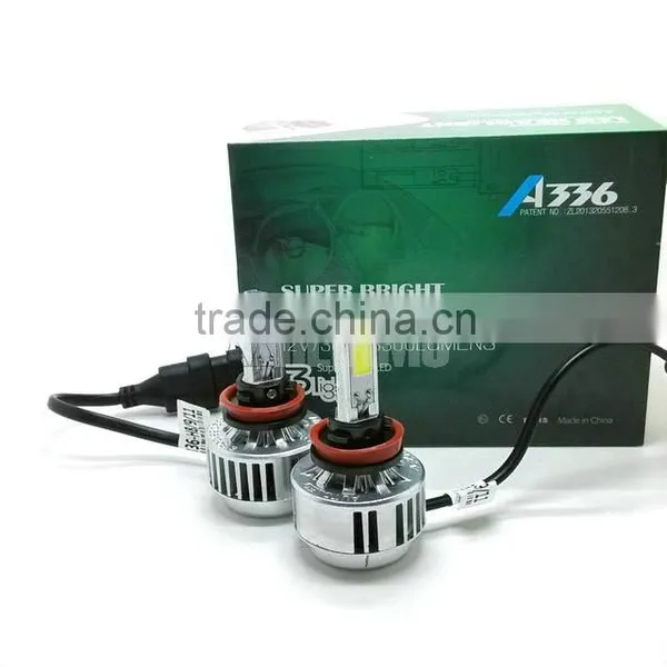 Universal Car Headlights 36W 3COB 3300LM LED H8 H9 H11 6000K White 3000K Yellow Amber LED COB Headlamp photo-6