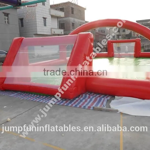Splendid Human Soap Football Field/commercial Inflatable Soccer Pitch/Water Football Field Custom-made photo-4