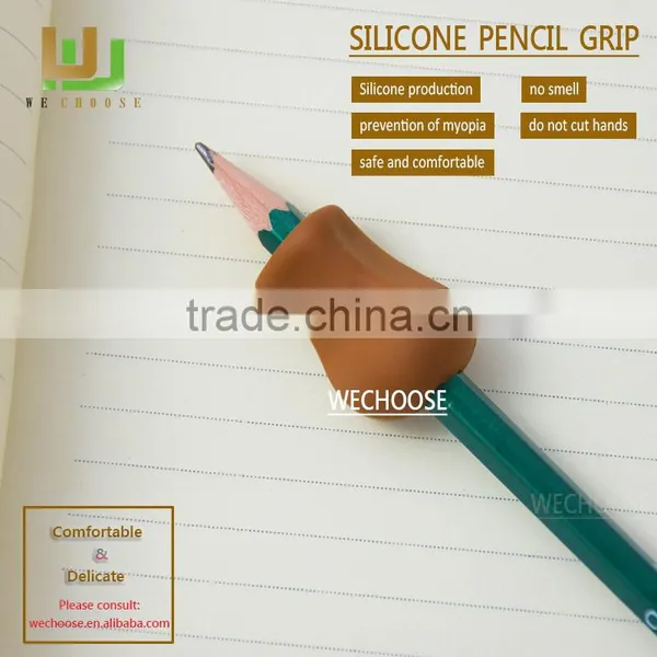 Wholesale-Beautiful Colorful Pencil Grips for School Kids Safe Silicone Pencil Grips With Stationery Supplies photo-5