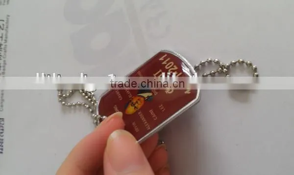 Hot Sell ! Printed Stainless Steel Dog Tag With Clear Epoxy photo-3