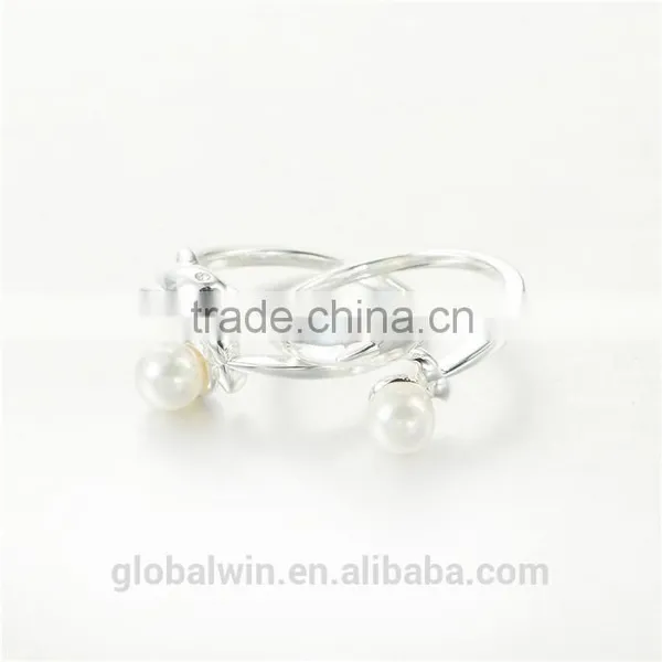 Engagement Gift Freshwater Pearl Solid Silver Rings For Sale photo-4