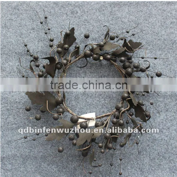 20'' Artificial Black Christmas Wreath
